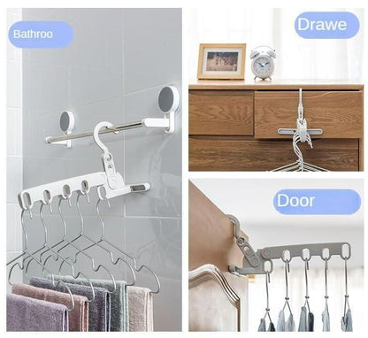 Portable 5 Hole Clothes Drying Rack for Travel & Home