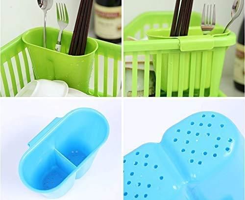 3 in 1 Kitchen Dish Drainer Rack with Cutlery Holder & Water Tray