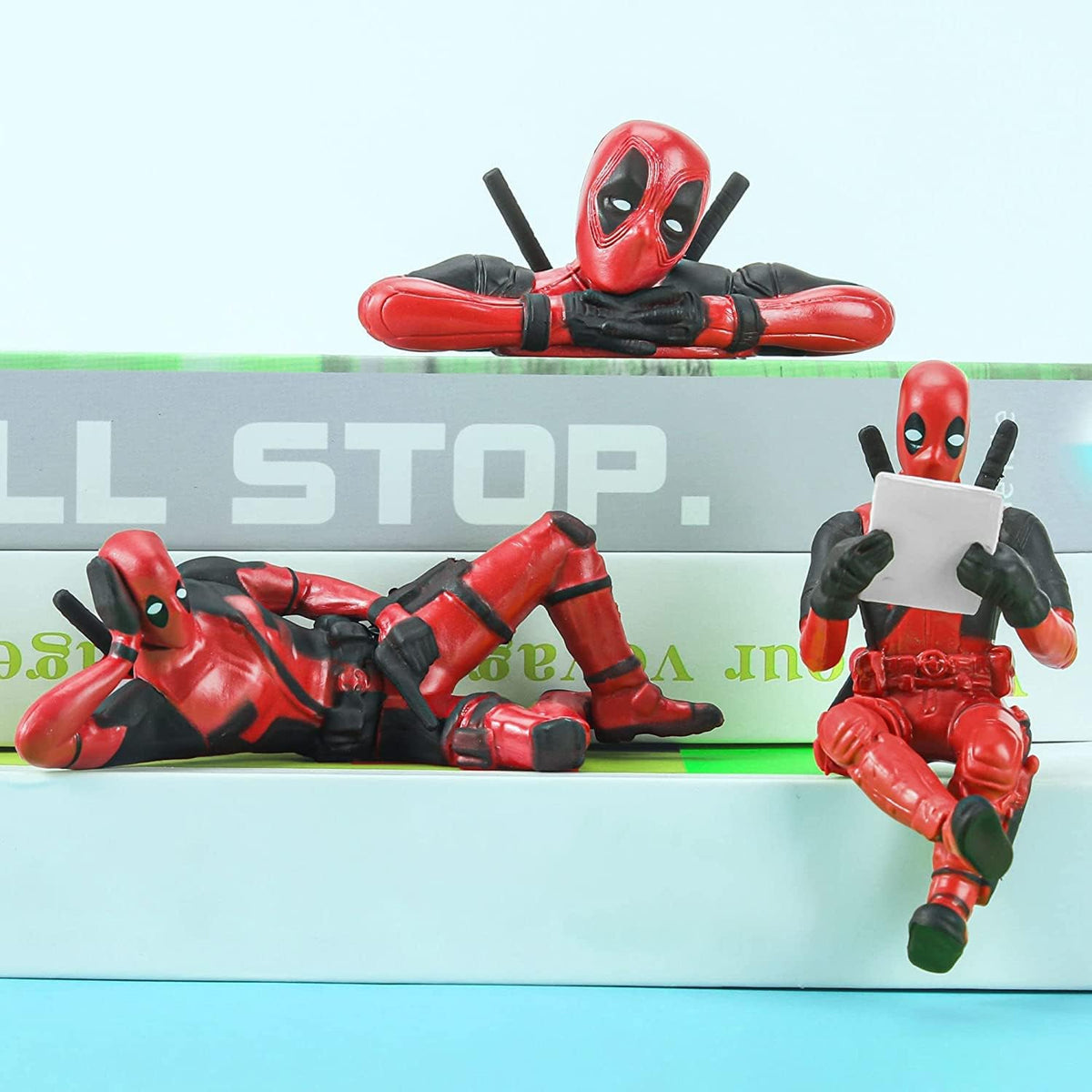 Deadpool Car Decor Set Car Dashboard Accessories for Marvel Fans (3Pc)