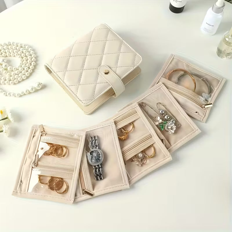 Premium Travel Jewelry Organizer Book (Assorted Colors)