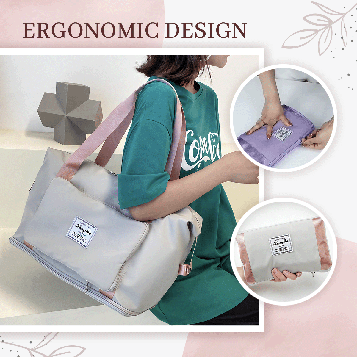 Expandable Foldable Travel Duffel Bag