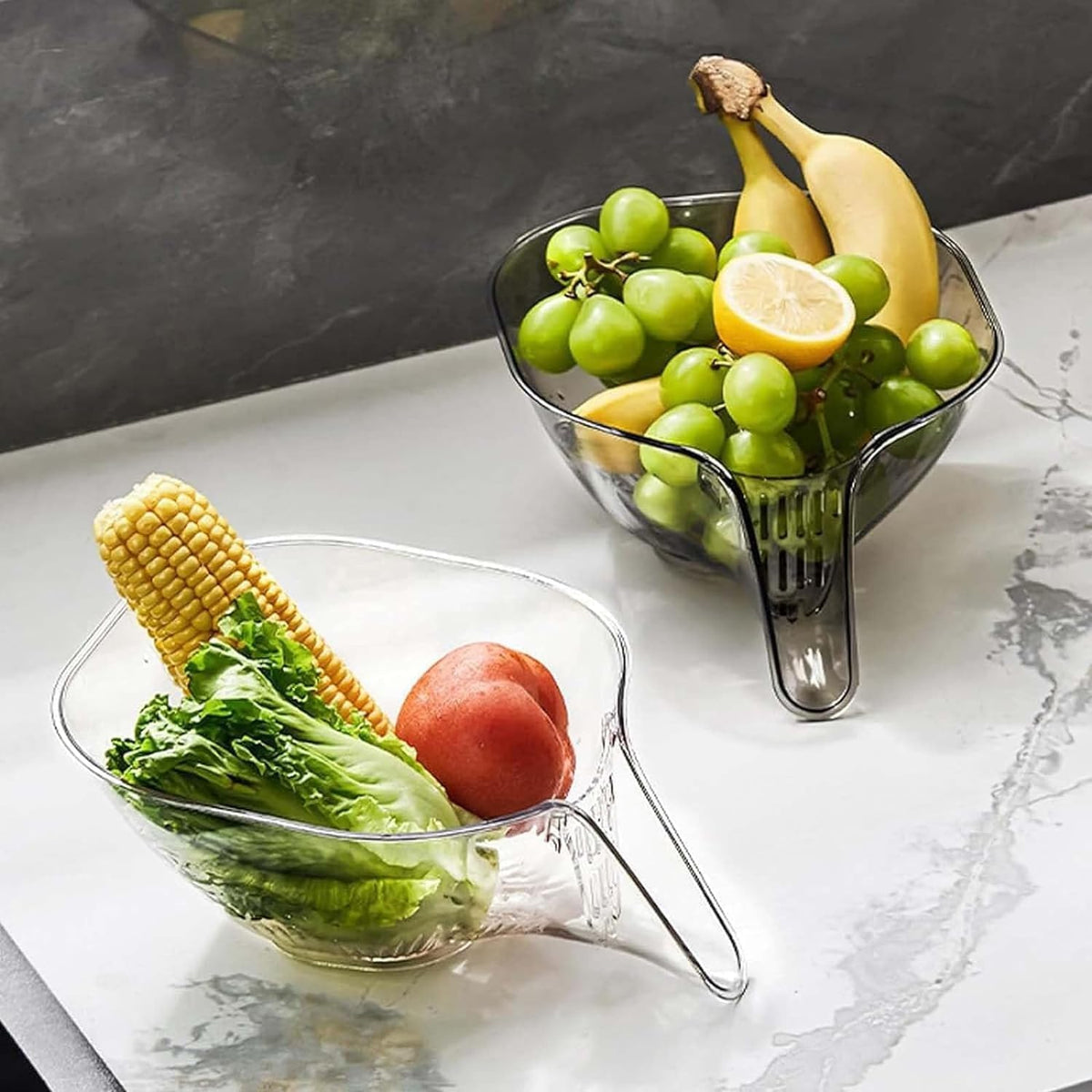 (Buy 1 Get 1 Free) Multi-Purpose Transparent Strainer Bowl