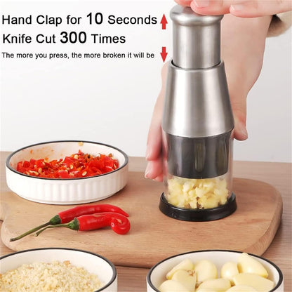 Hand Press Chopper – Stainless Steel Blade
