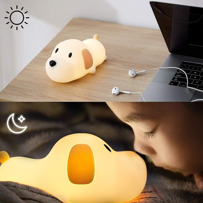 Silicone Puppy Touch Night Lamp