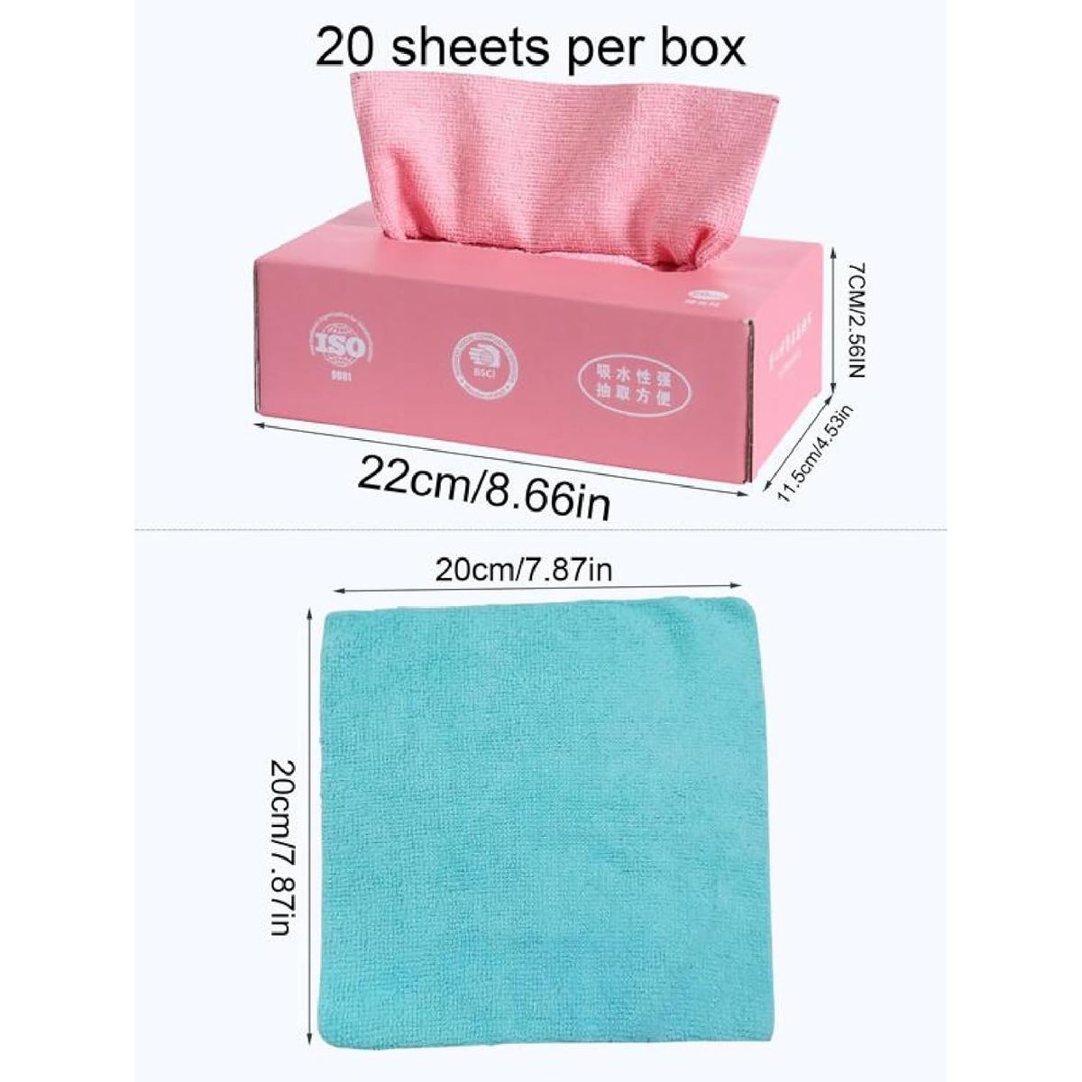 20 PCS Microfiber Cleaning Cloths