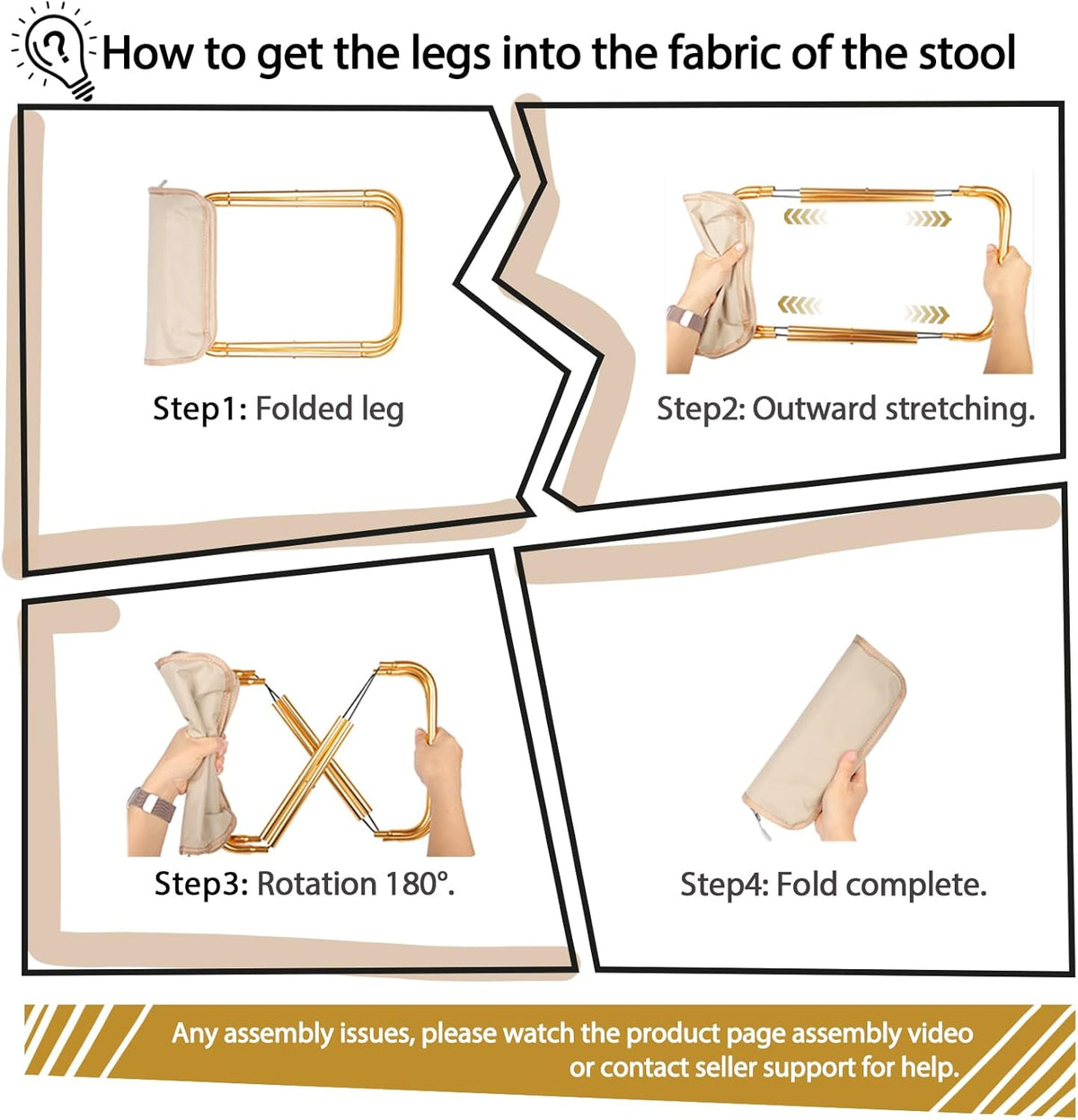 Portable Lightweight Foldable Travel Stool