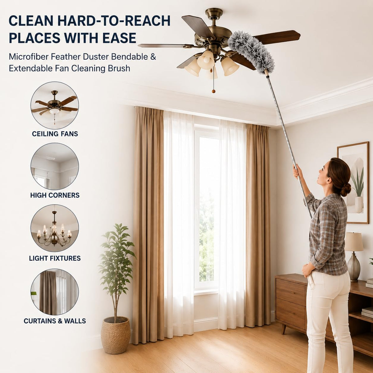 Bendable & Extendable Fan Ceiling Duster