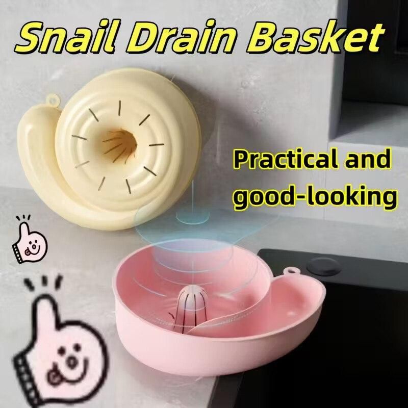 Snail Shape Drain Basket for Kitchen