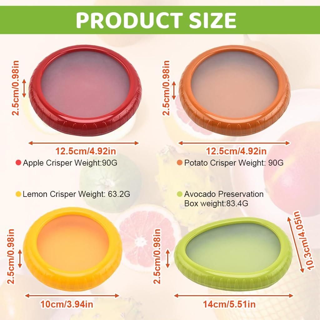 Stretchable Silicone Fruit & Vegetable Storage Containers (2 Pc)