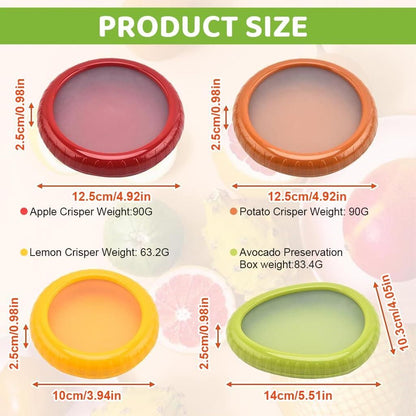 Stretchable Silicone Fruit & Vegetable Storage Containers (2 Pc)