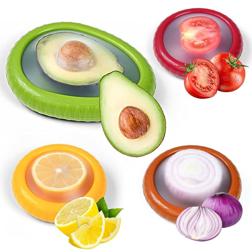 Stretchable Silicone Fruit & Vegetable Storage Containers (2 Pc)