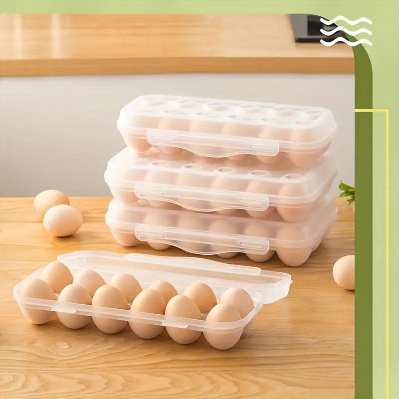 12 Grid Stackable Egg Storage Box with Lid | Refrigerator Safe
