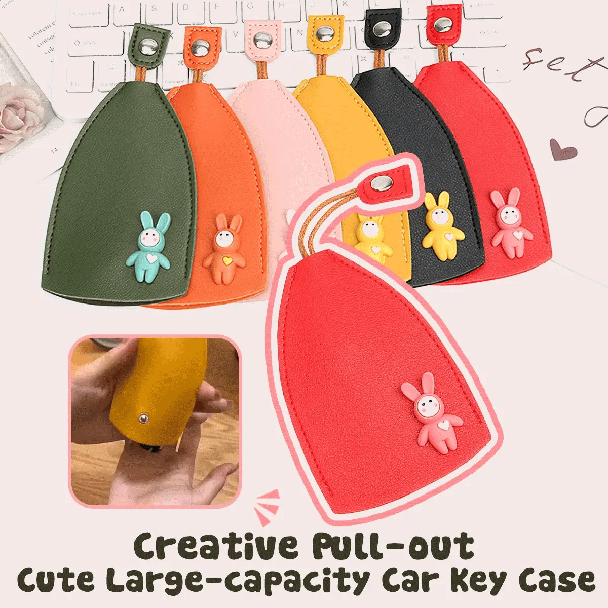 Pullout Style Multi-Key Leather Pouch