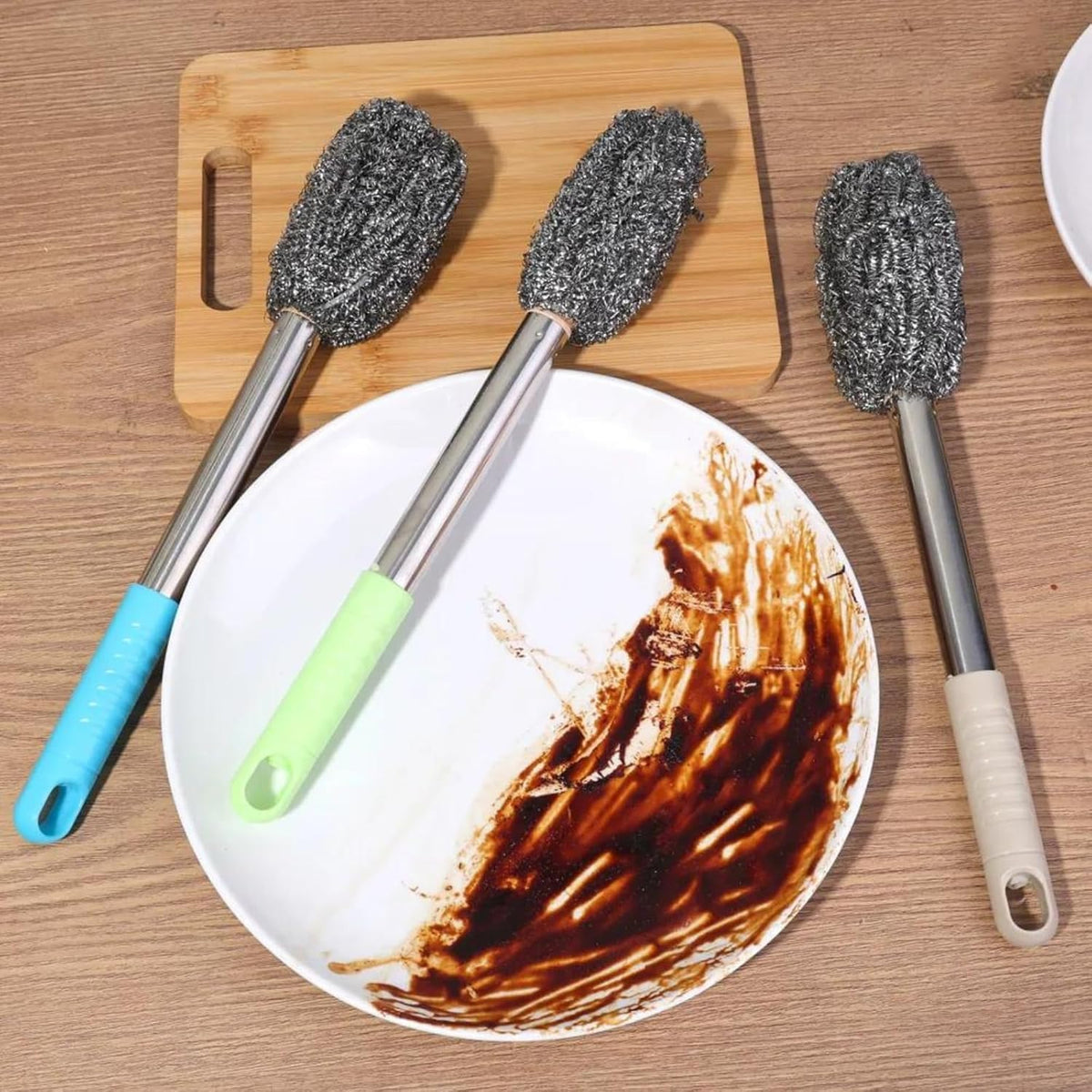 Long Handle Scrubber Brush for Kitchen Cleaning