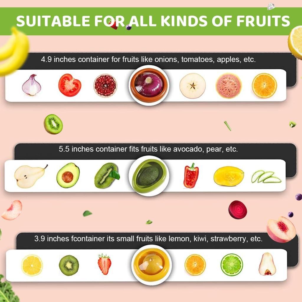 Stretchable Silicone Fruit & Vegetable Storage Containers (2 Pc)