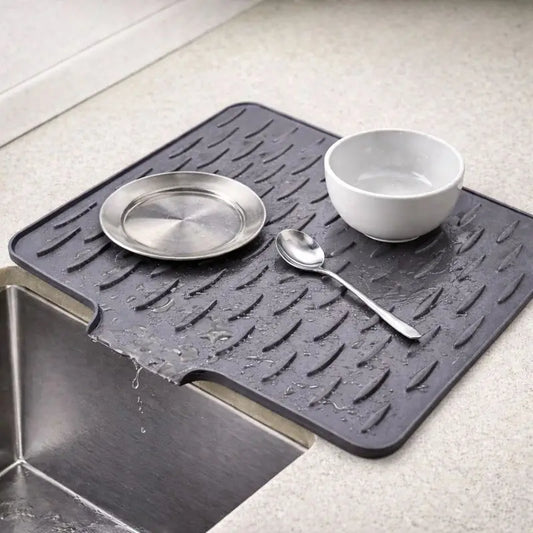 Silicone Dish Drying Mat with Smart Drainage