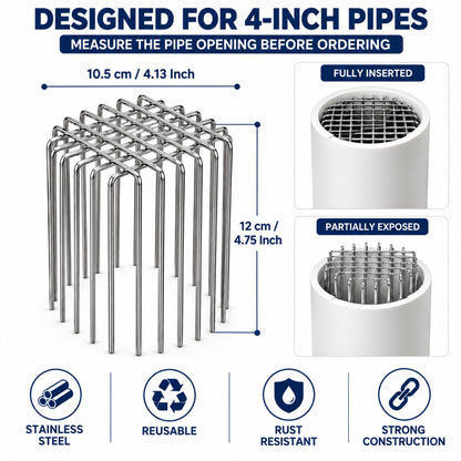 Stainless Steel Anti-Rat Drain Cover Mesh for 4-Inch Pipes