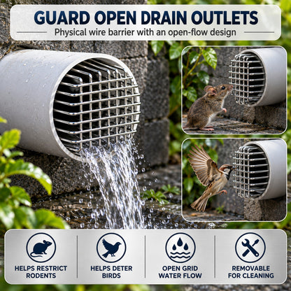 Stainless Steel Anti-Rat Drain Cover Mesh for 4-Inch Pipes