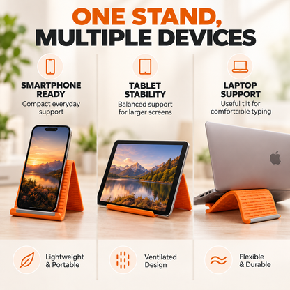 Flexible Foldable Phone Stand for Desk & Travel