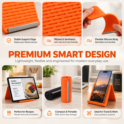 Flexible Foldable Phone Stand for Desk & Travel