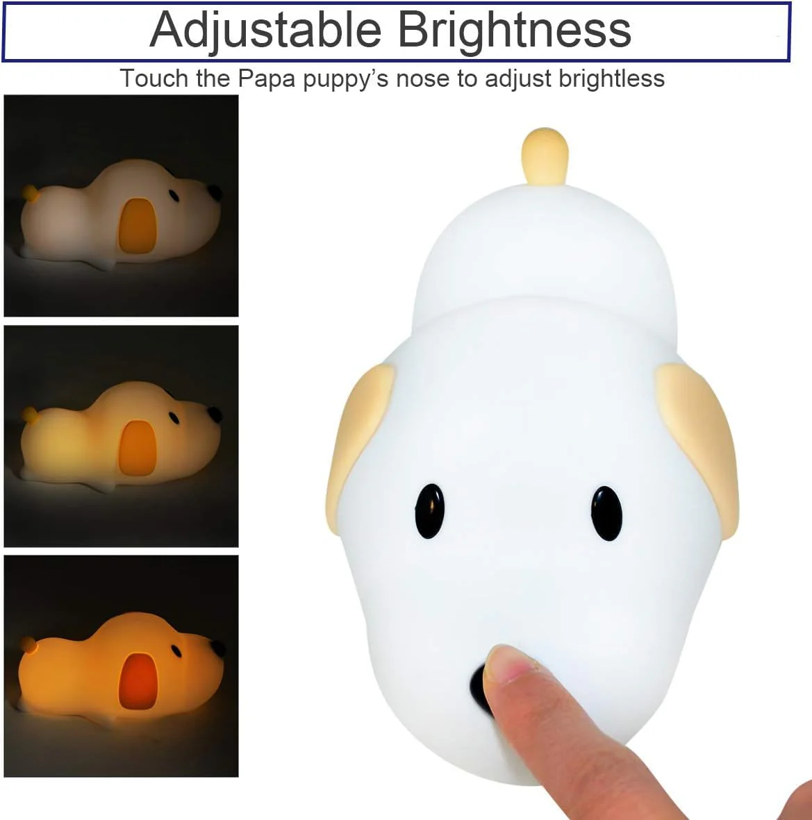 Silicone Puppy Touch Night Lamp