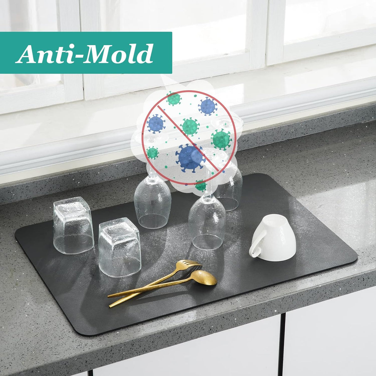 Washable Kitchen Dish Drying Mat