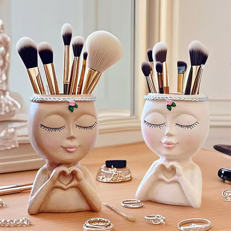 Buy Heart Hands Makeup Brush Holder | Cute Vanity Organizer for Brushes