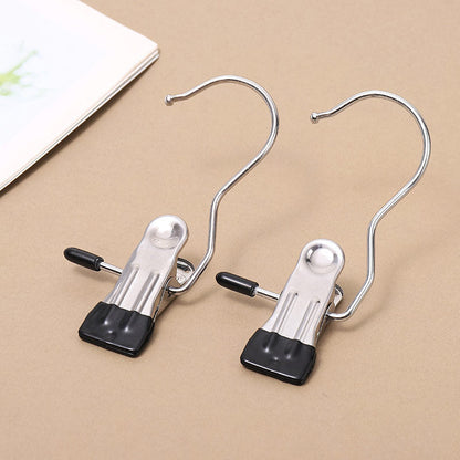 Multi-Purpose Stainless Steel Hanging Clips with Hooks