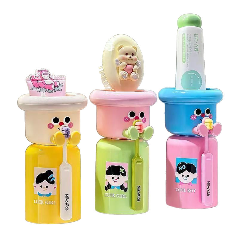 Magnetic Toothbrush Holder with Mouthwash Cup