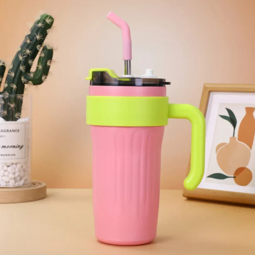 Premium Insulated Tumbler with Easy-Grip Handle - 860ML