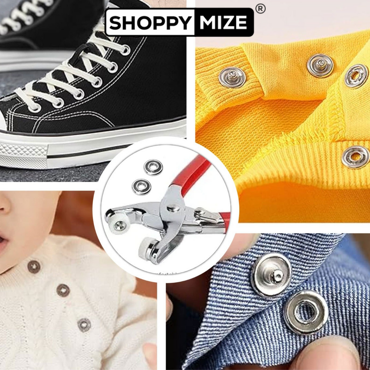 Heavy-Duty Snap Button Kit for Clothes, Bags & Leather