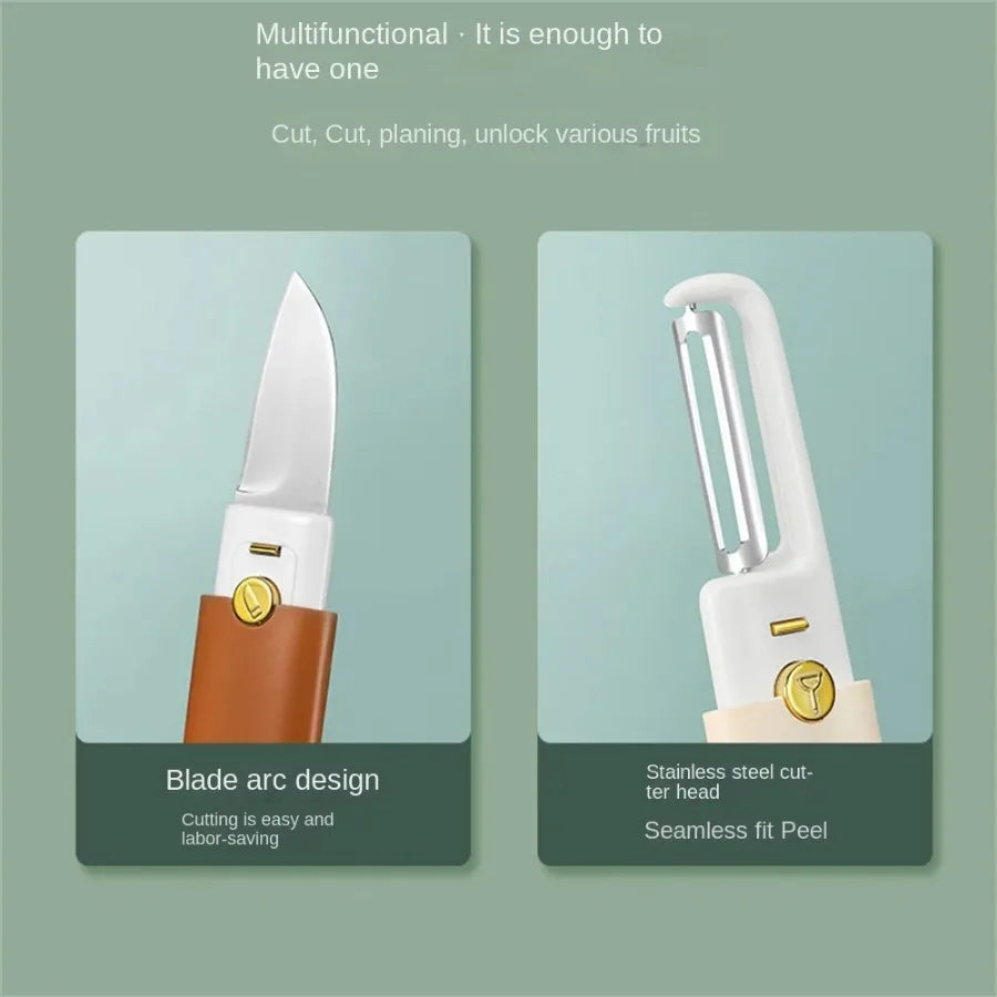 2-in-1 Vegetable Peeler & Knife – Multipurpose Kitchen Tool