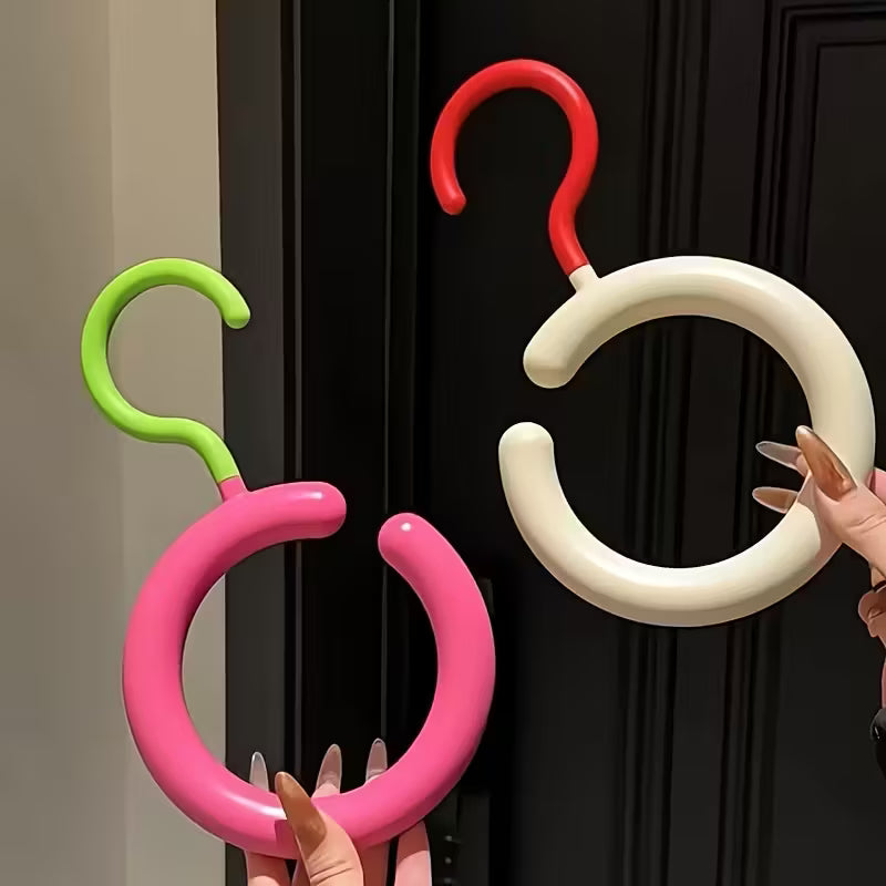 Multi-Purpose Round Hook Hanger for Wardrobe (Random Colors)