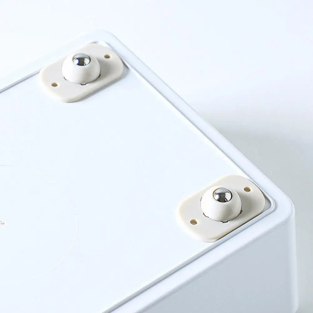 Self-Adhesive Rotating Mini Wheels for Storage Boxes & Bins