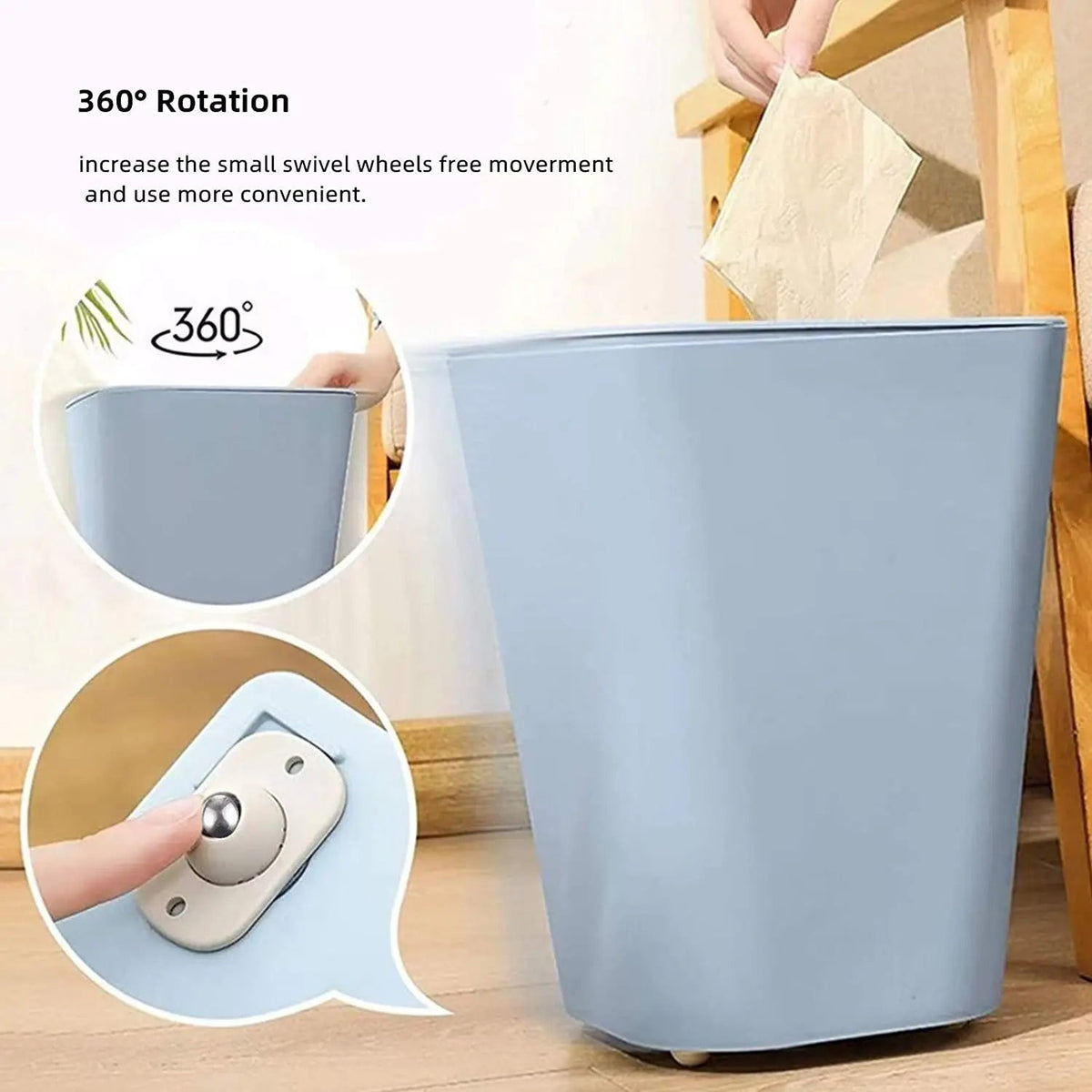 Self-Adhesive Rotating Mini Wheels for Storage Boxes & Bins