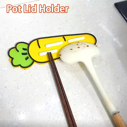 Cute Carrot Pot Lid & Sponge Holder Mat