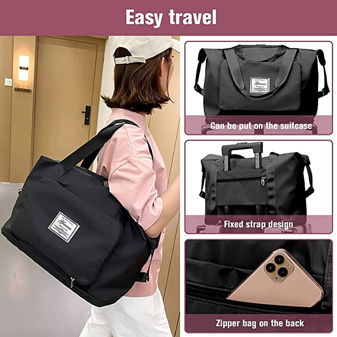 Expandable Foldable Travel Duffel Bag