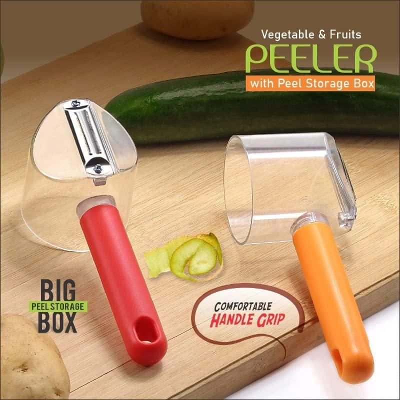 Fruit & Vegetable Peeler with Peel Storage Container