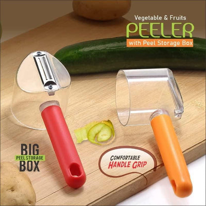 Fruit & Vegetable Peeler with Peel Storage Container