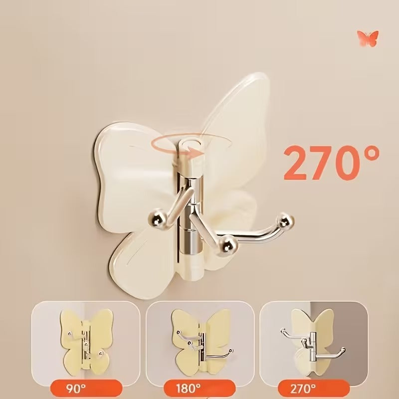 Rotatable butterfly hook showing 90 degree, 180 degree and 270 degree illustrated positions