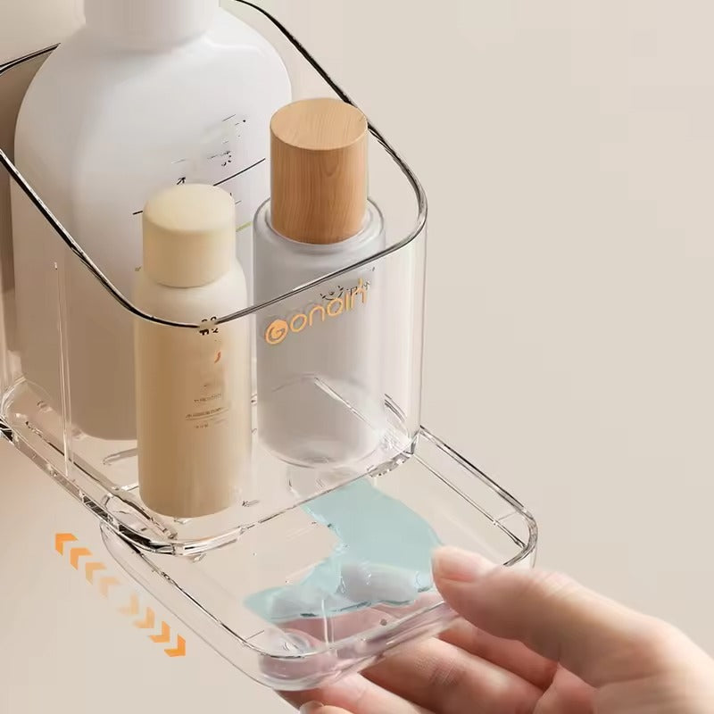 Wall-Mounted Bathroom Organizer Holder with Drainage