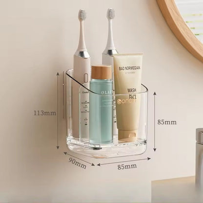 Wall-Mounted Bathroom Organizer Holder with Drainage