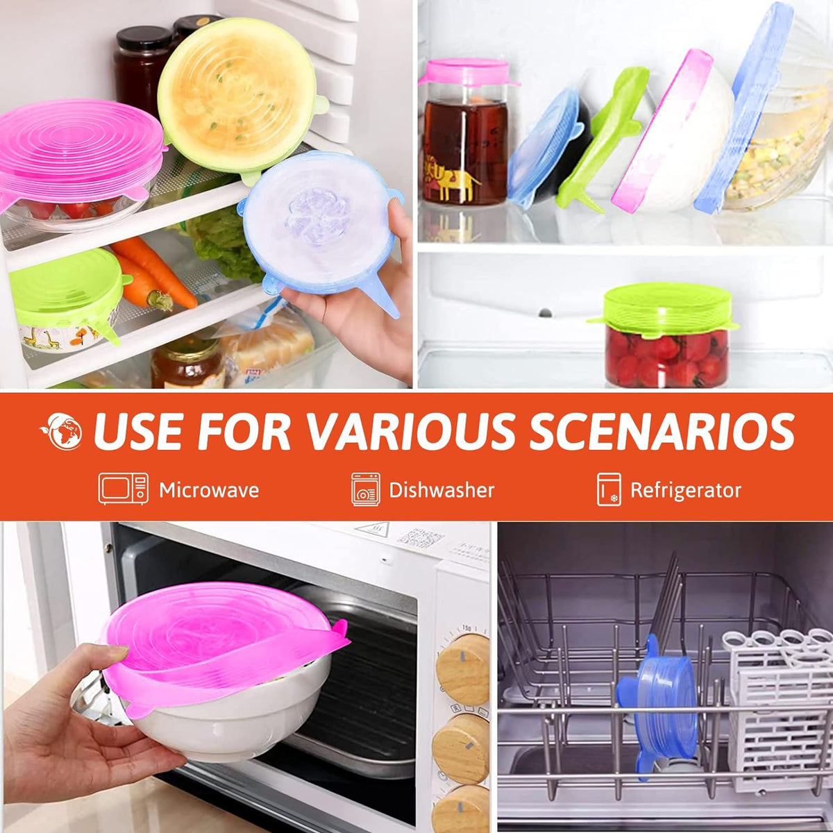 Multipurpose Silicone Lid - Reusable & Microwave Safe