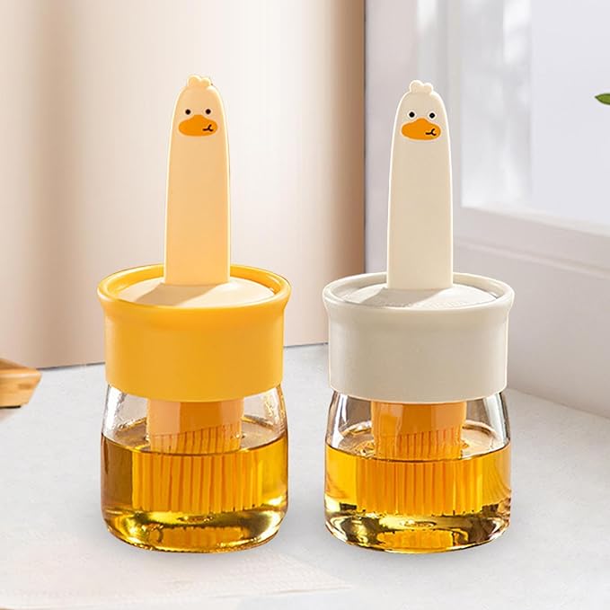 Silicone Basting Brush Bottle for Oil, Butter & Marinades