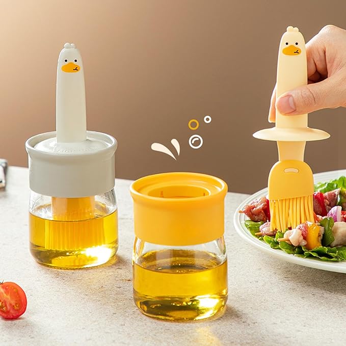 Silicone Basting Brush Bottle for Oil, Butter & Marinades