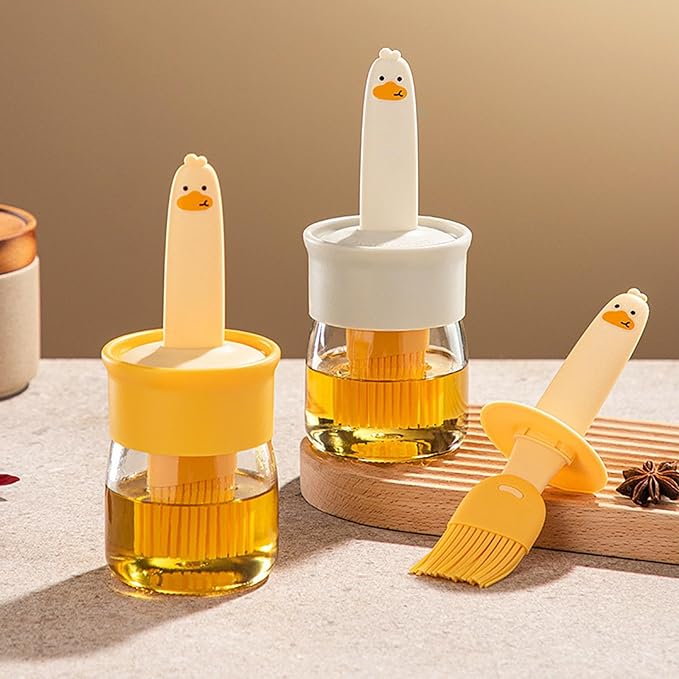 Silicone Basting Brush Bottle for Oil, Butter & Marinades