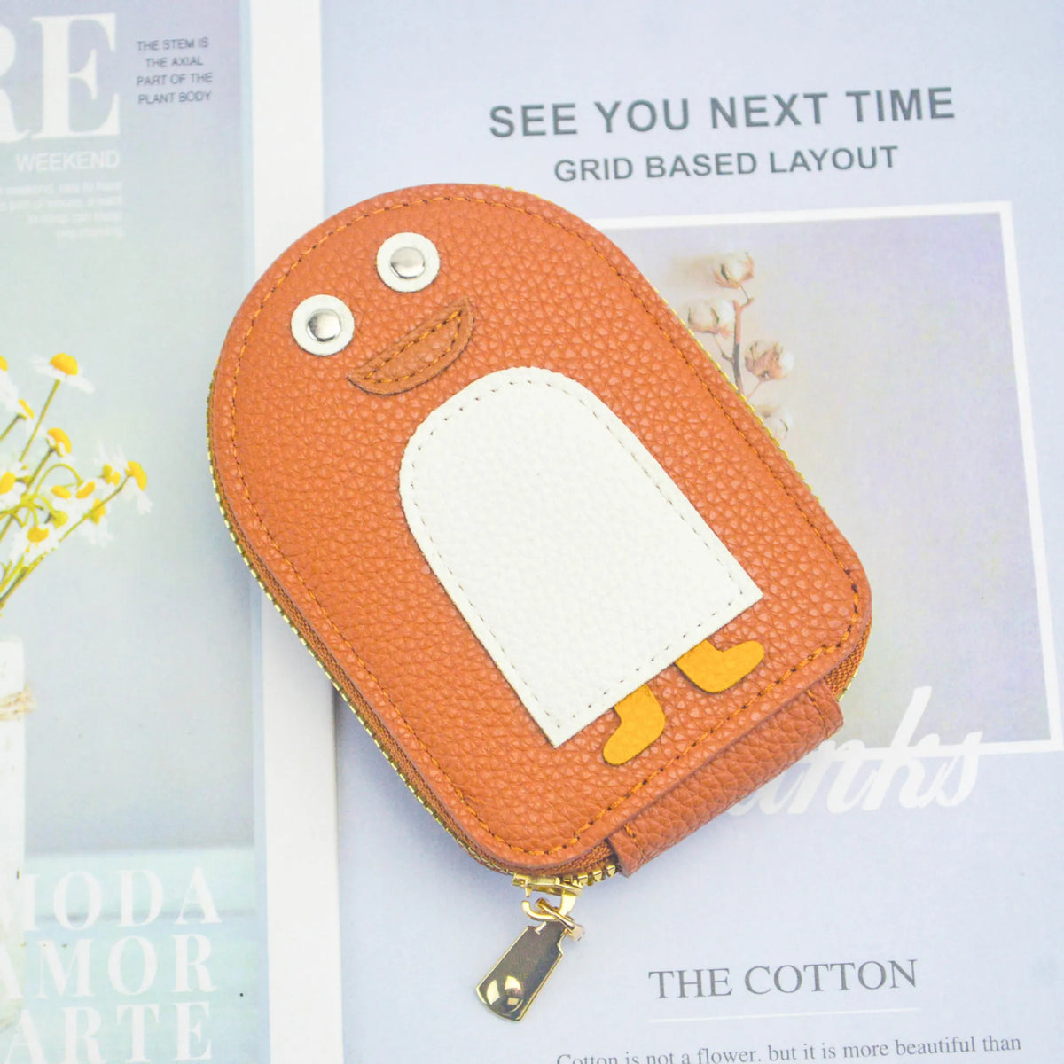 Penguin Leather Card Holder