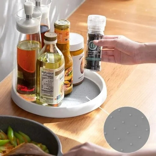 360° Rotating Organizer Tray for Kitchen, Pantry & Bathroom